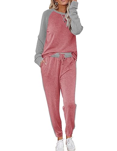 Ekouaer Women's Pajama Set Long Sleeve PJs Cozy Sweatshirt and Long Pants Deal