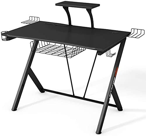 Tangkula 52" Gaming Desk w/ Detachable Raised Monitor Shelf Deal