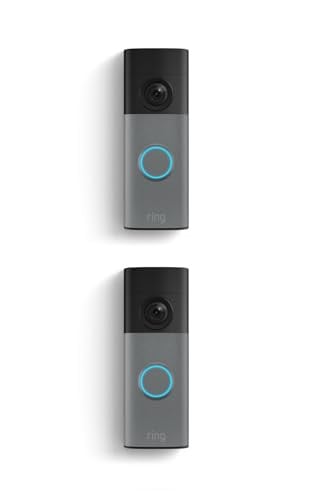 Ring Battery Doorbell 2-Pack Speckled Gray Deal