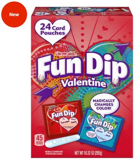 Fun Dip Valentine's Card Pouches 48-Count