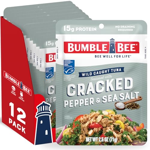 Bumble Bee Wild Caught Tuna Pouch (Cracked Pepper & Sea Salt) 12-Pack 2.5-Oz Deal