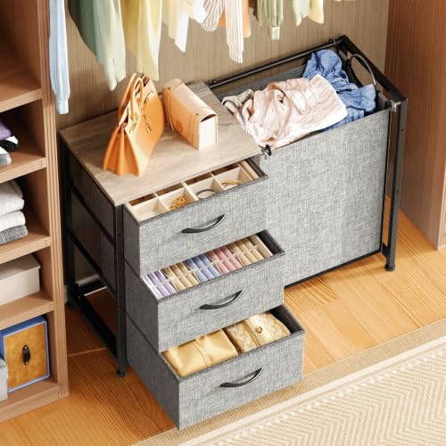 2-in-1 Closet Organizer and Storage with 3 Drawers