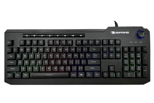 Ares M2 Customizable RGB Lighting USB Wired Gaming Keyboard w/ Volume Knob