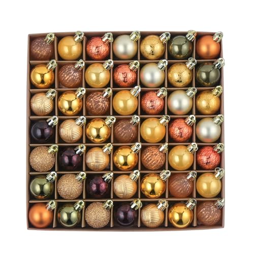DecorbyHannah 49-Count 1.18" Shatterproof Mini Fall Ball Ornaments (Orange) Deal