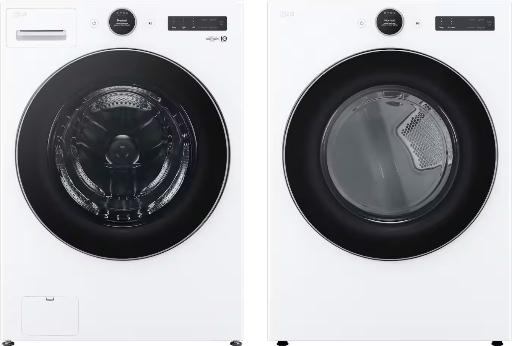LG 4.5 Cu. Ft. Smart Front Load Washer & 7.4 Cu. Ft. Smart Electric Dryer Stackable Bundle Deal