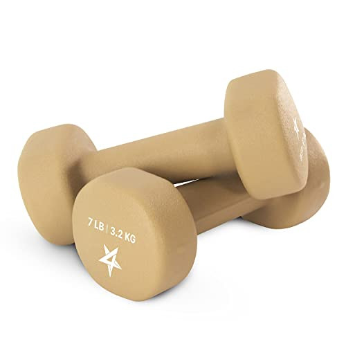 Yes4All Non-Slip, Hexagon Neoprene Dumbbells 7lbs
