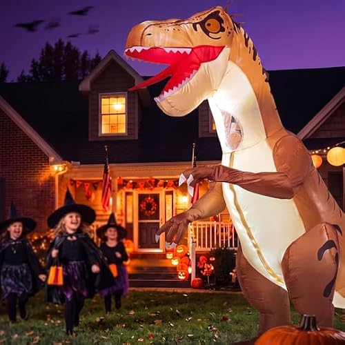 Minetom Inflatable LED T Rex Dinosaur Costume Adult