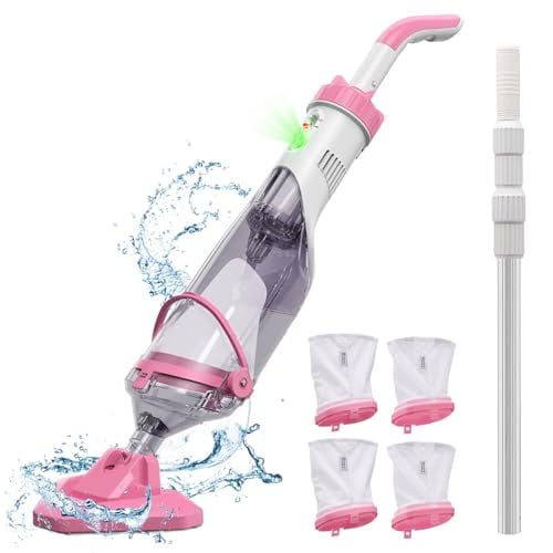 Enhulk PC10 Pro Cordless Rechargeable Pool Vacuum w/ 7.3' Telescopic Pole & 4 Filter Bags Deal