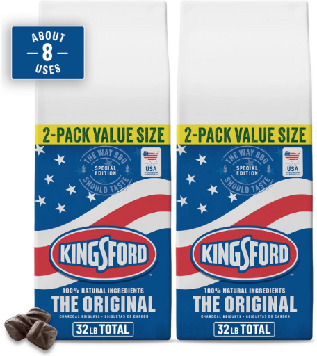 Kingsford Original Charcoal Briquettes 16 Pounds Each, Pack of 2