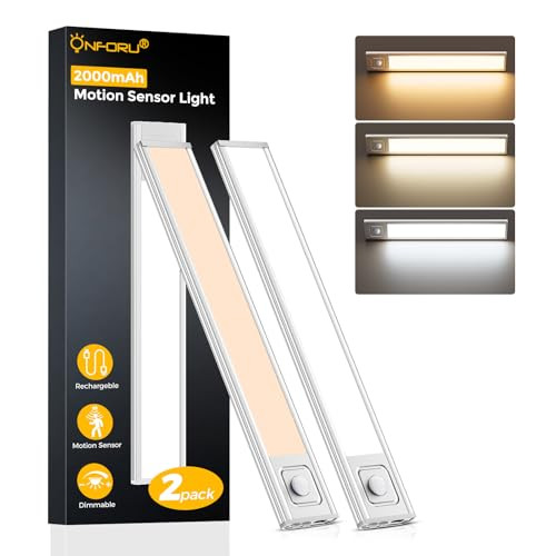 Onforu 9.8" USB-C Rechargeable Under Cabinet Lighting 2-Pack