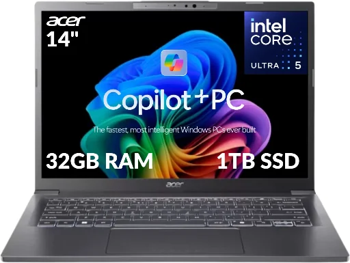 Acer Aspire 14" WUXGA Intel Ultra 5 32GB RAM 1TB SSD Refurbished