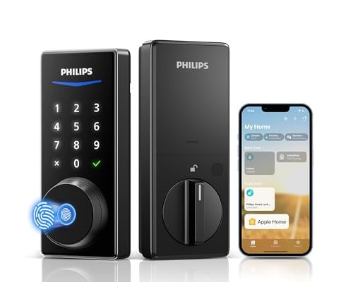 Philips Smart Door Lock with Apple Home, Matter Over Thread, Keyless Entry Door Lock with App Remote Control Deal