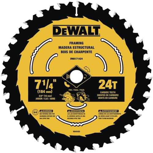 DeWALT Circular Saw Blade 3-Pack, 7 1/4 Inch, 24 Tooth
