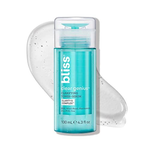 Bliss Clear Genius Clarifying Toner + Serum, 4.3 Fl Oz
