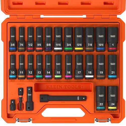 Klein Tools KNECT 28-Piece Deep-Well Impact Socket Set, 1/2-Inch Drive, SAE and Metric Deal