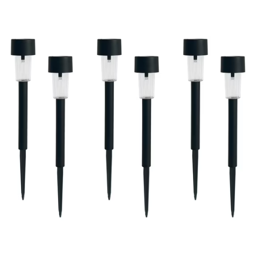 Mainstays Solar Powered LED Path Light 6-Count