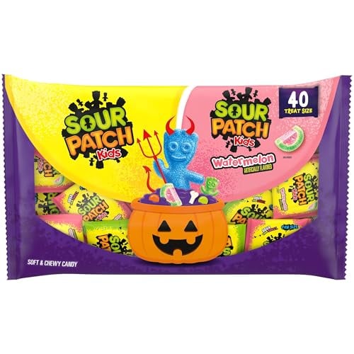 SOUR PATCH KIDS Soft & Chewy Gummy Halloween Candy Variety Pack, 40 Count Deal