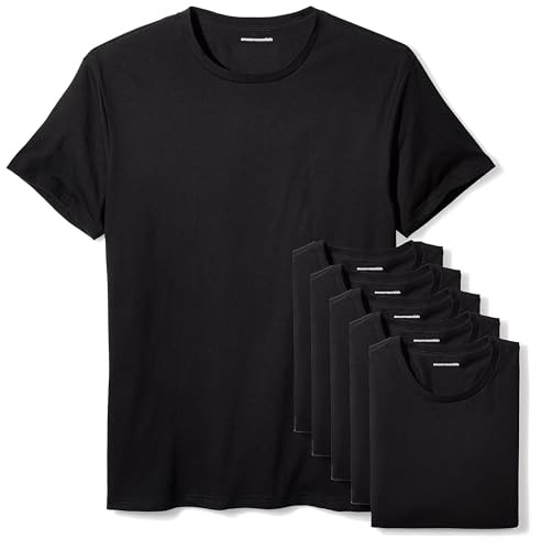 6pk Amazon Essentials Men's Crew Neck T-Shirts