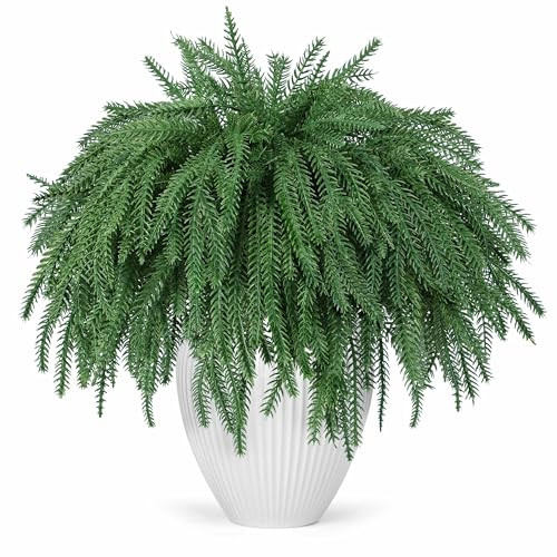 Der Rose 12Pcs 18 Inch Artificial Christmas Norfolk Pine Stems