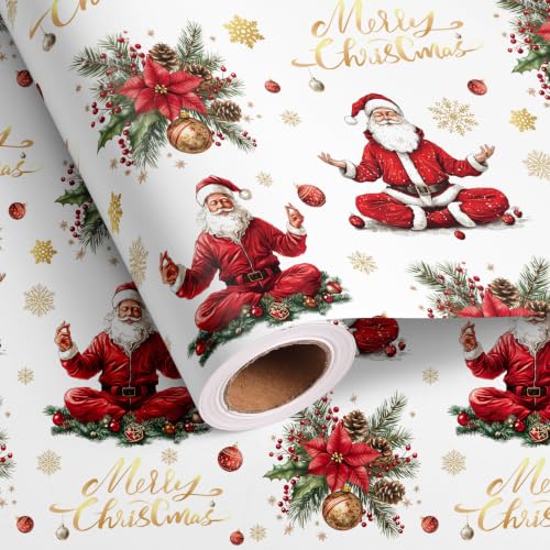 Yoga Santa Wrapping Paper