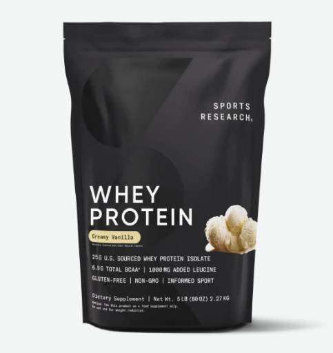 Sports Research Whey Protein Isolate Creamy Vanilla 5LB