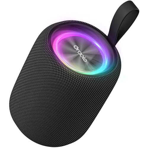 Oraolo Portable Bluetooth Speaker with LED Lights, 8H Playtime, Bluetooth 5.4, IPX6 Waterproof Deal