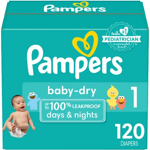 Pampers Baby Dry Diapers Super Pack Size 1 120-Count