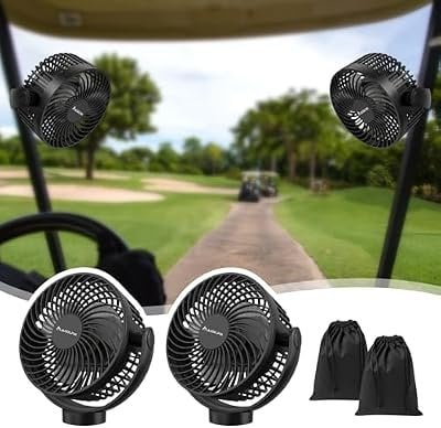 Magnetic Golf Cart Fans 2-Pack Deal