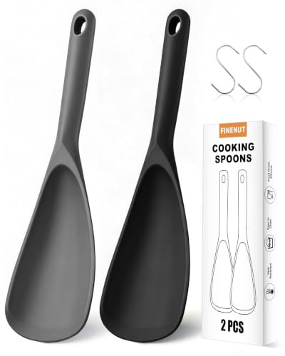 2-Pack Silicone Cooking Spoons & Spoonulas with S-Hooks Deal