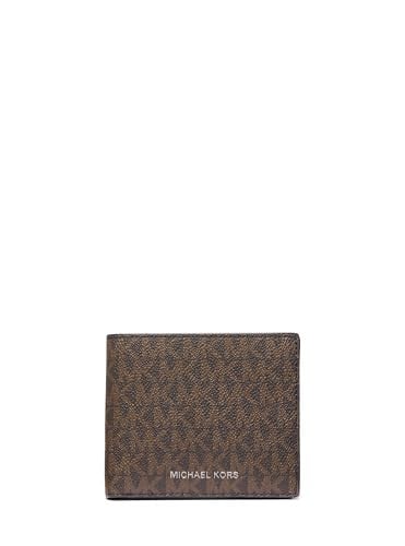 Michael Kors Greyson Billfold Wallet Brown/Black Signature One Size