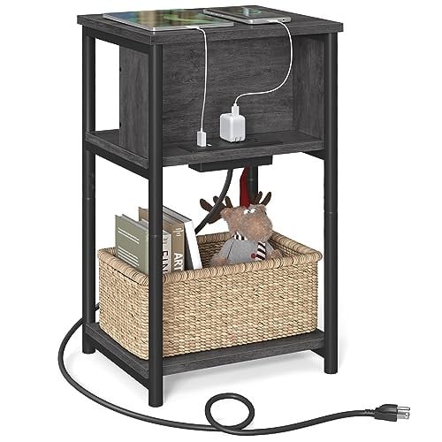 VASAGLE 3-Tier Side Table with Charging Station Deal