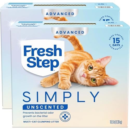 Fresh Step Advanced Simply Unscented Multi Cat Clumping Cat Litter 37lbs Deal