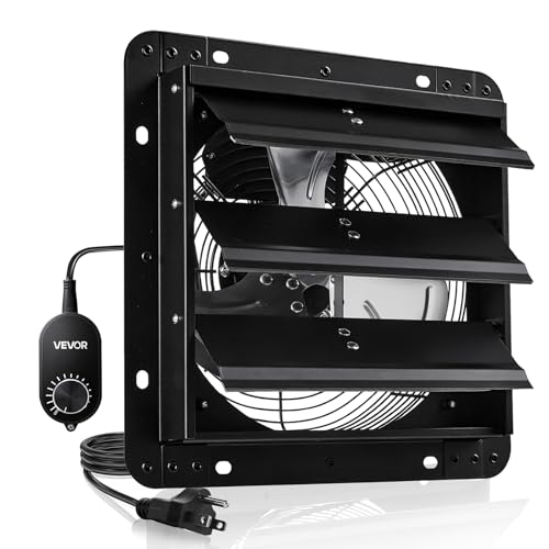 VEVOR 10" 900 CFM Wall-Mount Exhaust Fan w/ Variable Speed Controller & Auto Shutter Deal
