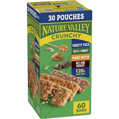 Nature Valley Crunchy Granola Bars 60-Count 0.75-Oz (3 Flavor Variety Pack) Deal
