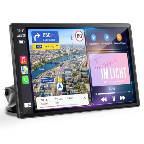 9" Portable CarPlay Screen