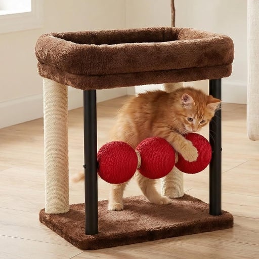 Veehoo Small Cat Tree with 17"x13" Wide Top Bed Deal