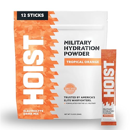 HOIST Electrolyte Drink Mix Powder Sticks Tropical Orange 12-Pack Deal