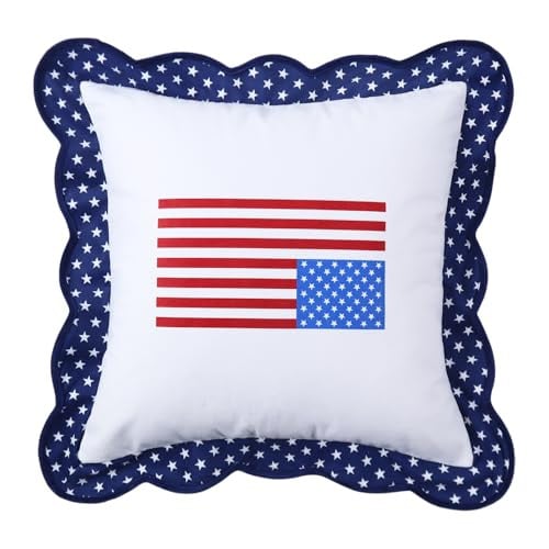 4th of July Patriotic Throw Pillow Covers 18x18"