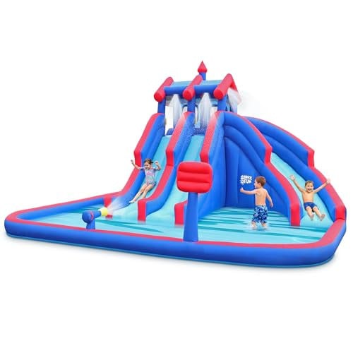 Sunny & Fun Mega Sport Inflatable Water Triple Slide Park Deal