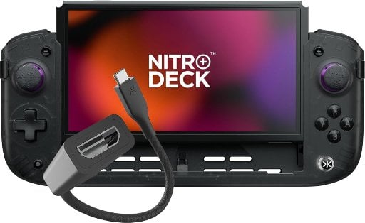 CRKD Nitro Deck+ Clear Black Edition Handheld Pro Controller w/ HDMI Adapter Deal