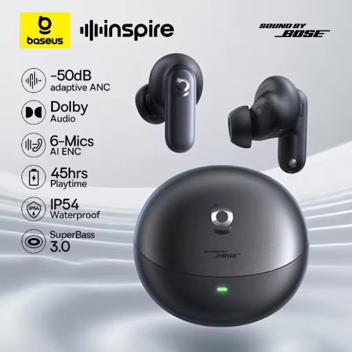 Baseus Inspire XP1 Adaptive Noise Cancelling Earbuds (Black) Deal