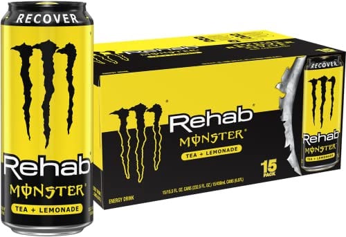 Monster Rehab Tea + Lemonade + Energy Drink 15.5 Ounce, Pack of 15 Deal
