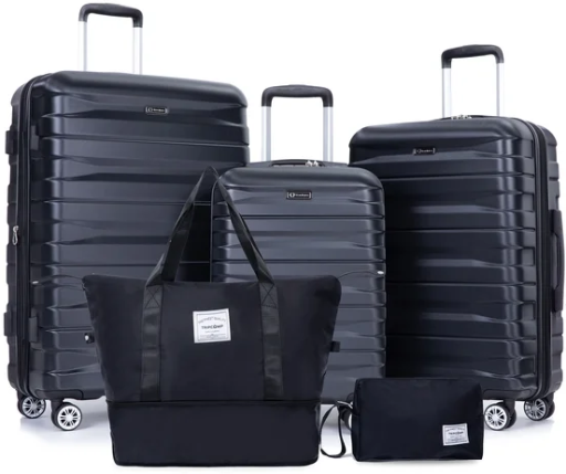 Tripcomp 5-Piece Hardside Luggage Set with Duffel Bag & Spinner Wheels Deal