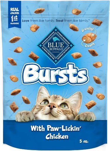 Blue Buffalo Bursts Crunchy & Creamy Cat Treats 5-Oz (Paw-Lickin' Chicken) Deal