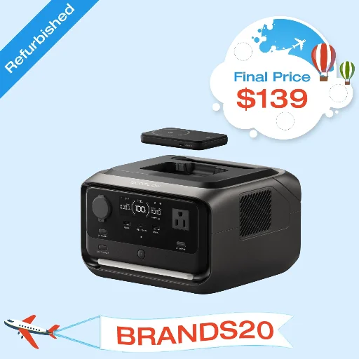 Refurbished EcoFlow River 3 Plus 286Wh Power Station w/ 5000mAh Rapid Power Bank Deal
