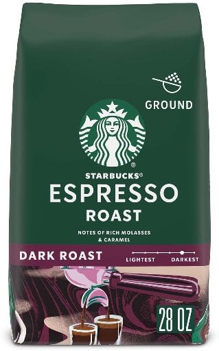 Starbucks Ground Coffee, Dark Roast, Espresso Roast, 28 oz Deal