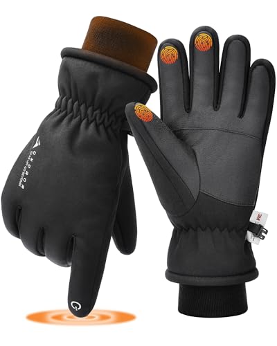 Waterproof Touchscreen Ski Gloves for Men and Women, Winter Warm Cold Weather Gloves Deal