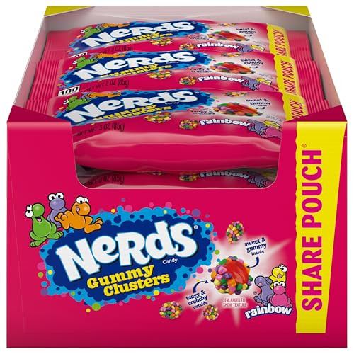 Nerds Gummy Clusters Chewy & Crunchy Candy 8-Ounce 12-Pack