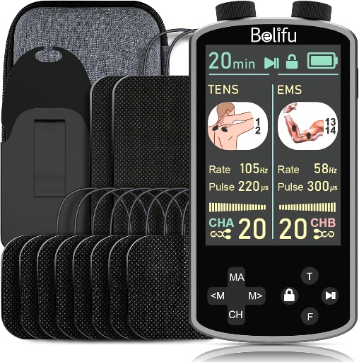 Belifu 4-in-1 TENS EMS Unit Muscle Stimulator