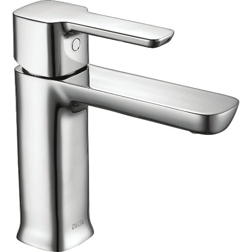 Delta Modern Single Hole Bathroom Faucet with Drain Assembly Chrome